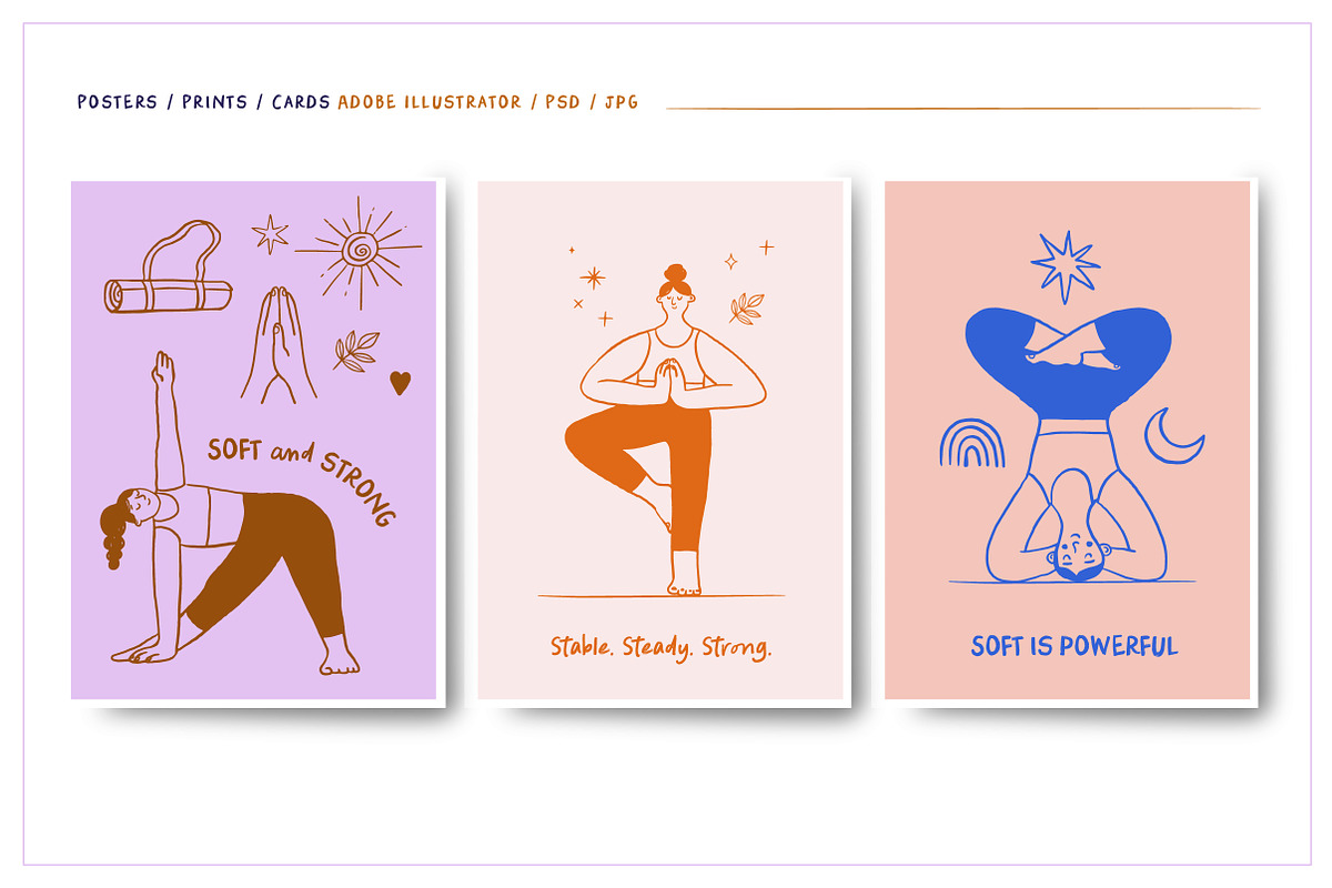 Yoga Time - illustrations & graphics, a Graphic by Marish (Photo 4 of 9)