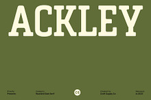 CS Ackley – Slab Serif Font
