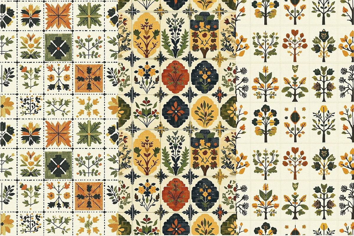 12 Silk Road Mosaic Seamless Pattern, a Pattern Graphic by Inknfolly (Photo 3 of 7)