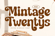 Mintage Twentys Retro Display Font, a Serif Font by Letterena Studios (Thumbnail 1 of 15)