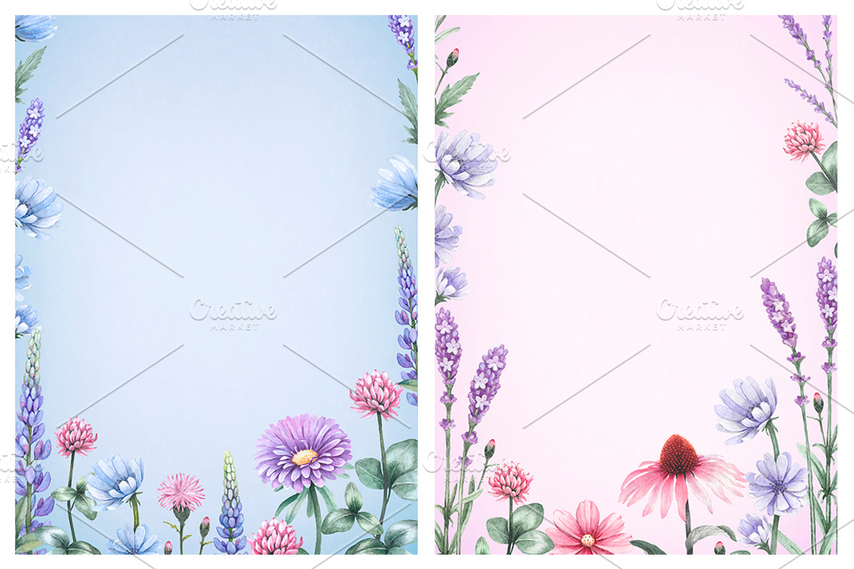 Blue and purple summer nature, a Texture Illustration by Sundra (Photo 9 of 9)