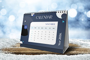 Abstract Blue 2026 Desk Calendar, a Stationery Template by Spark_Creative (Thumbnail 5 of 7)