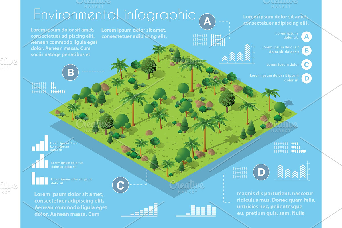 Isometric city map environmental, a Technology Illustration by AlexZeL (Photo 2 of 4)