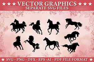 Horse Black Silhouette SVG