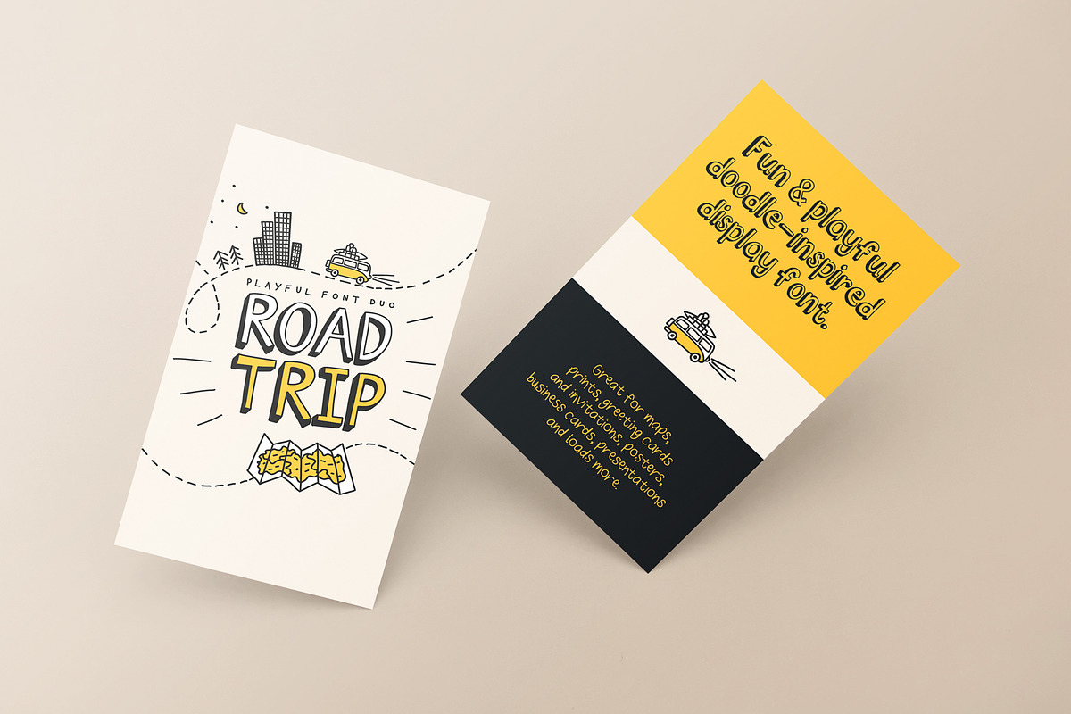 Road Trip | Hand Drawn Font Duo, a Serif Font by Laura Ingham (Photo 6 of 8)