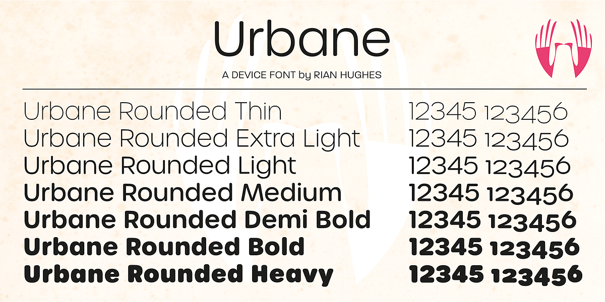 Urbane Rounded, a Sans Serif Font by Device (Photo 1 of 6)