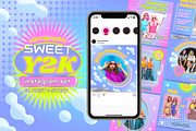 Sweet Y2k Instagram Set, a Social Media Template by Aiyari Graphic (Thumbnail 1 of 4)