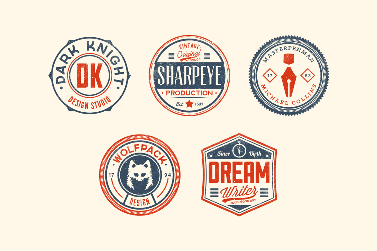 11 Trendy Vintage Badges Volume 3, a Branding & Logo Template by Yusof Mining (Photo 3 of 5)