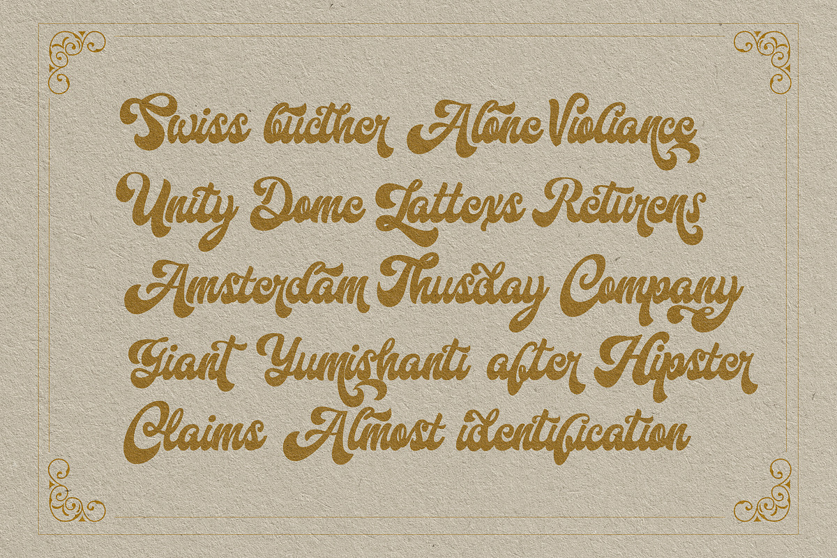 Harland Vintage With Bonus, a Script Font by Fortunes Co (Photo 6 of 14)