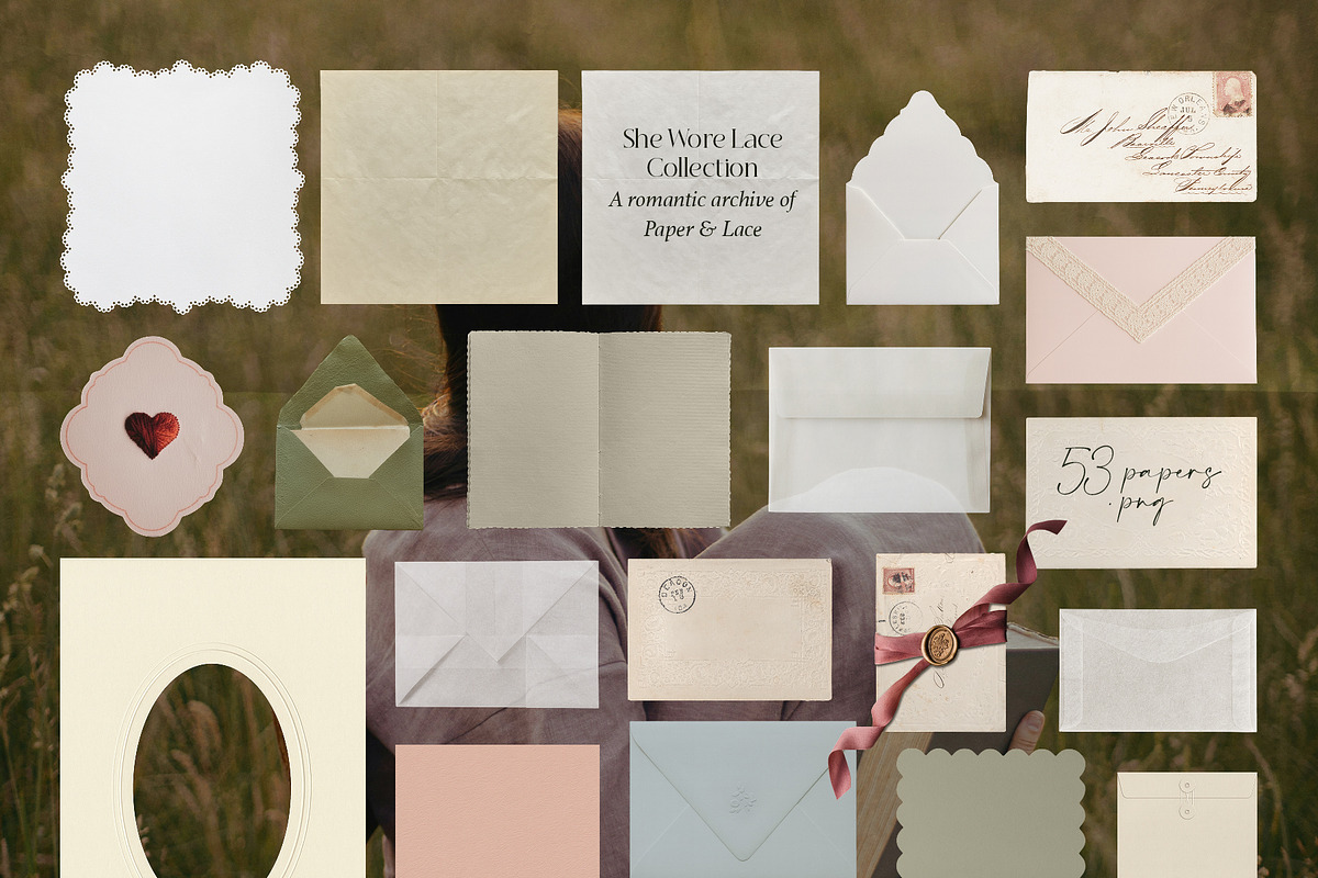 Romantic Archive of Paper & Lace, an Object Graphic by alonahaidash (Photo 11 of 17)