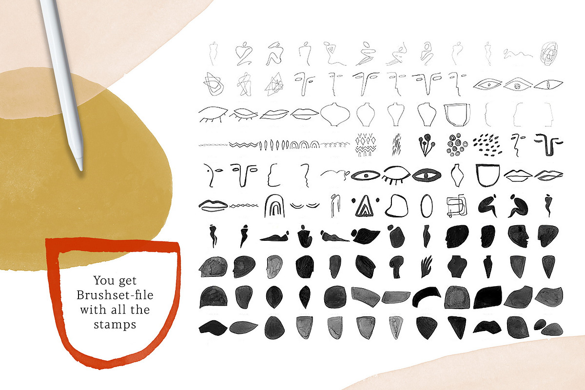 All Procreate Stamp Brushes Bundle, a Brush Add-On by Struvictory.art (Photo 15 of 27)