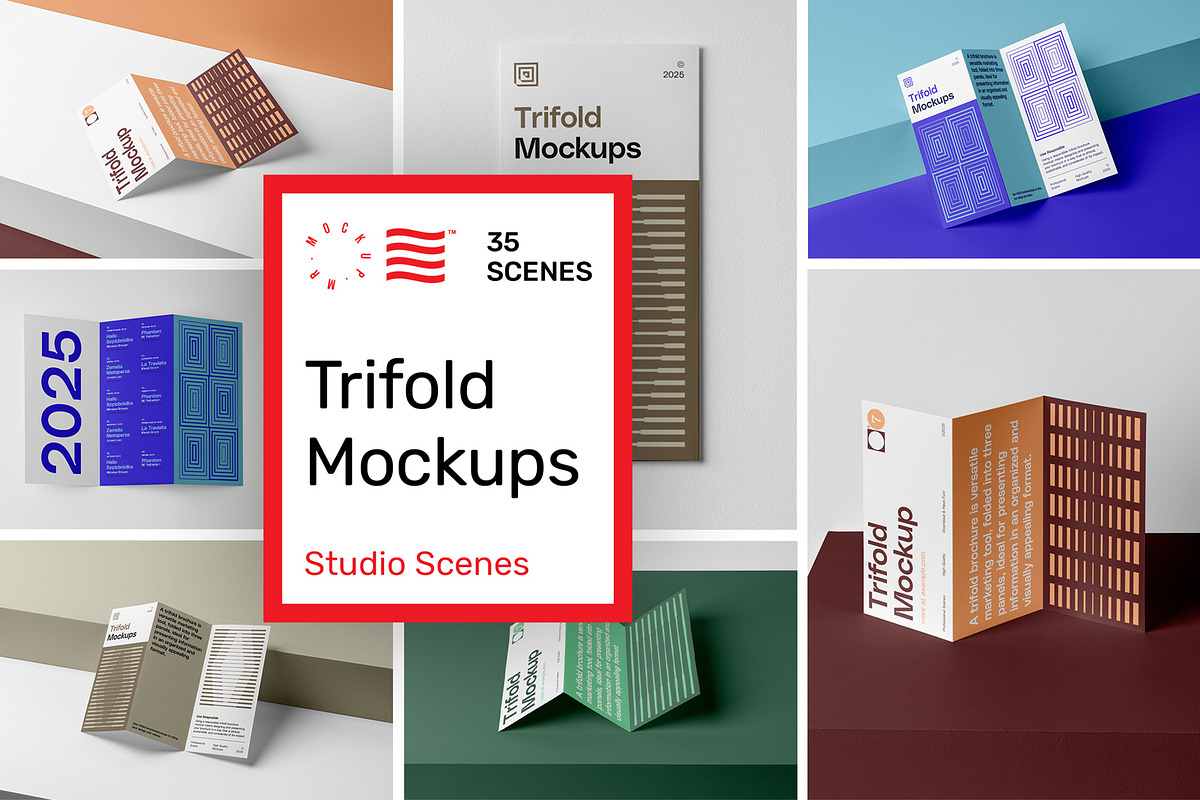 Flayer Trifold and Brochure Mockups, a Mockup by Mr.Mockup™ (Photo 1 of 18)