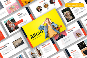 Alicia–Fashion Google Slide Template, a Presentation Template by kreatifreya