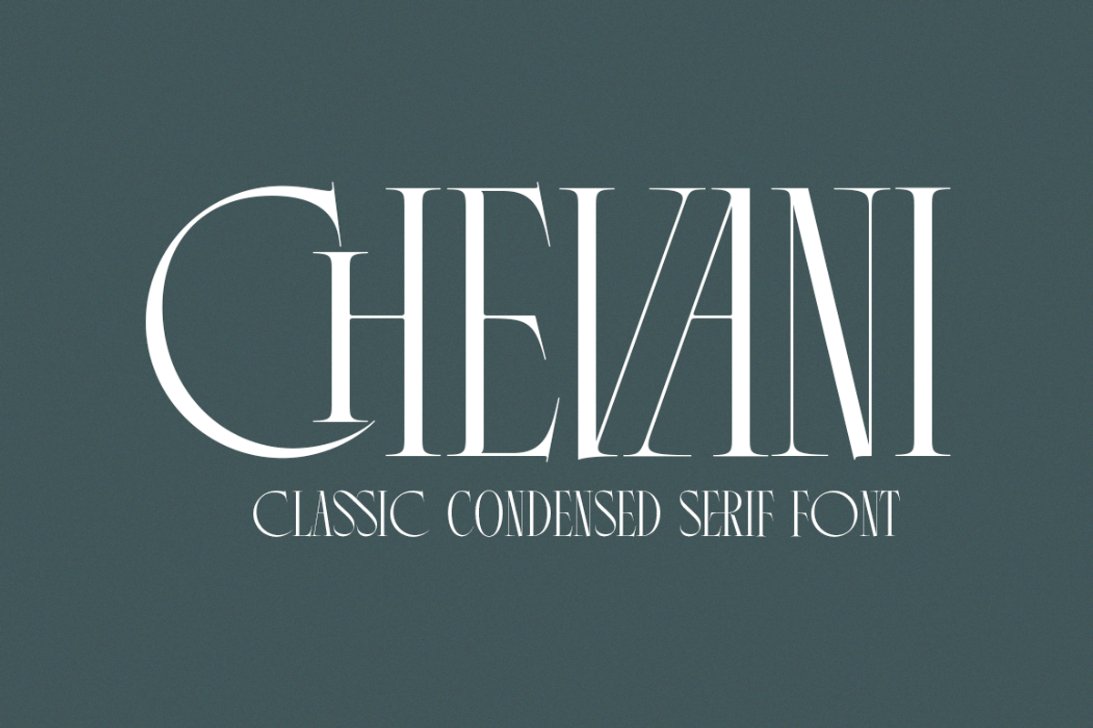 Chevani - Classic Condensed Serif, a Serif Font by Surplus Type Co (Photo 1 of 7)