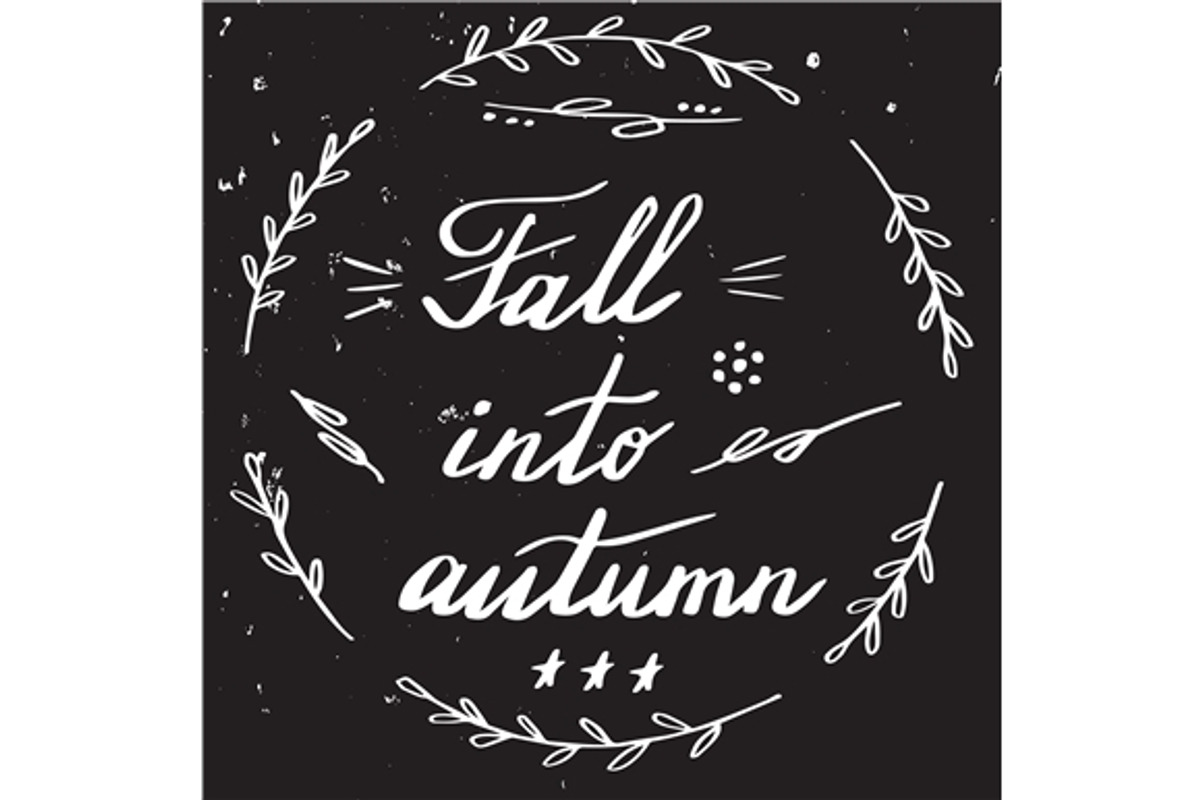 5 Autumn hand lettering designs, an Object Illustration by Sunshine Art ...
