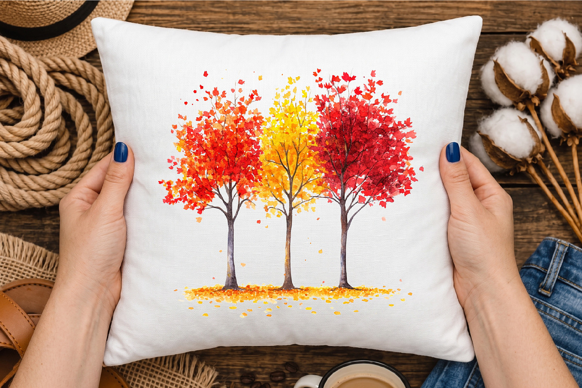 Watercolor Autumn Tree PNG Clipart, a Seasonal Illustration by designcity5 (Photo 4 of 5)