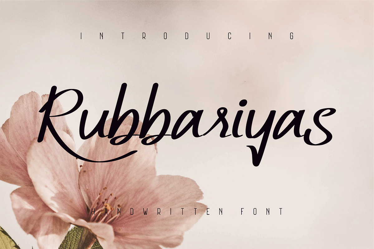 Rubbariyas 2 Font, a Script Font by ponuppo (Photo 1 of 3)