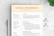 Resume/CV - The Nicole, a Resume Template by CreativeLandStudio (Thumbnail 3 of 9)