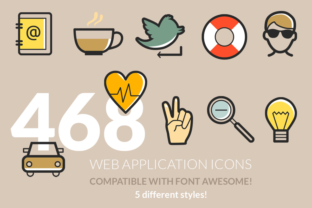 486 Web Application Icons, an Outline Icon by land art (Photo 1 of 7)