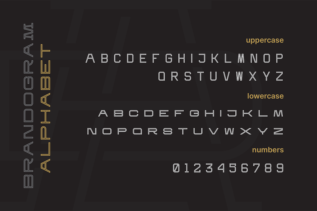 Brandogram Stencil One Monogram Font, a Slab Serif Font by Bogdan Casota (Photo 2 of 6)