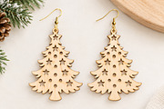 Christmas Tree Earrings Laser Cut, an Object Graphic by Canvas Craft (Thumbnail 2 of 4)