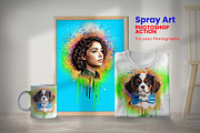 Spray Art Photoshop Action, an Action Add-On by MRI STUDIO (Thumbnail 1 of 14)