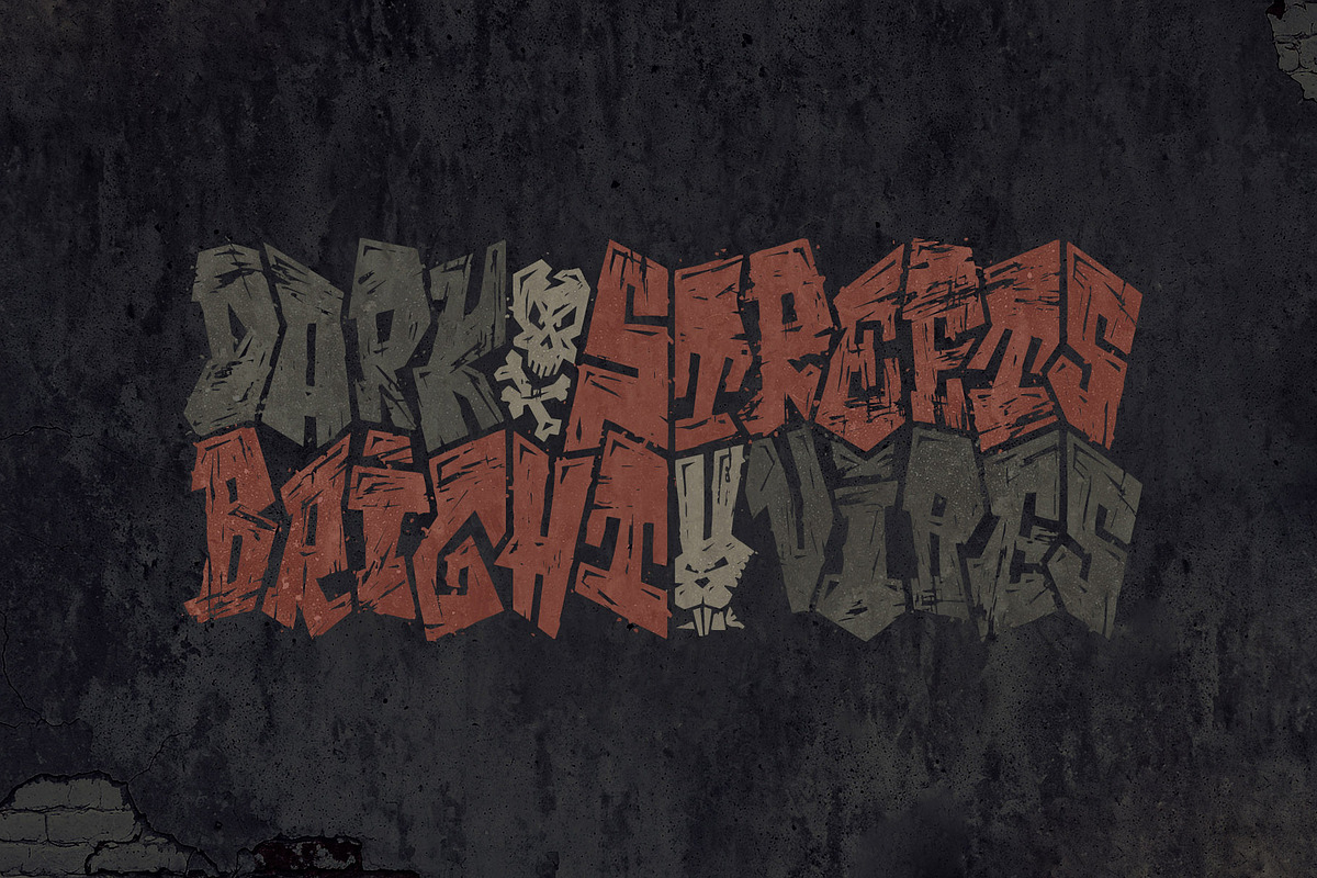 Vandal Crew Creative Lettering Font, a Symbol Font by Gleb Guralnyk (Photo 6 of 13)