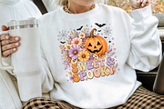 Floral Pumpkin Halloween PNG, a Seasonal Illustration by Creative Art (Thumbnail 3 of 3)