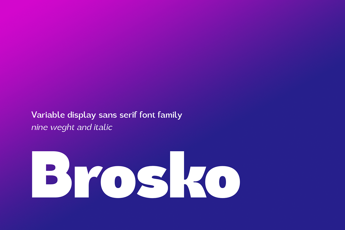 Brosko, a Sans Serif Font by Larin Type Co. (Photo 1 of 10)
