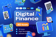 Digital Finance 3D Icon Pack, an Object 3D Model by Burntilldead (Thumbnail 1 of 7)
