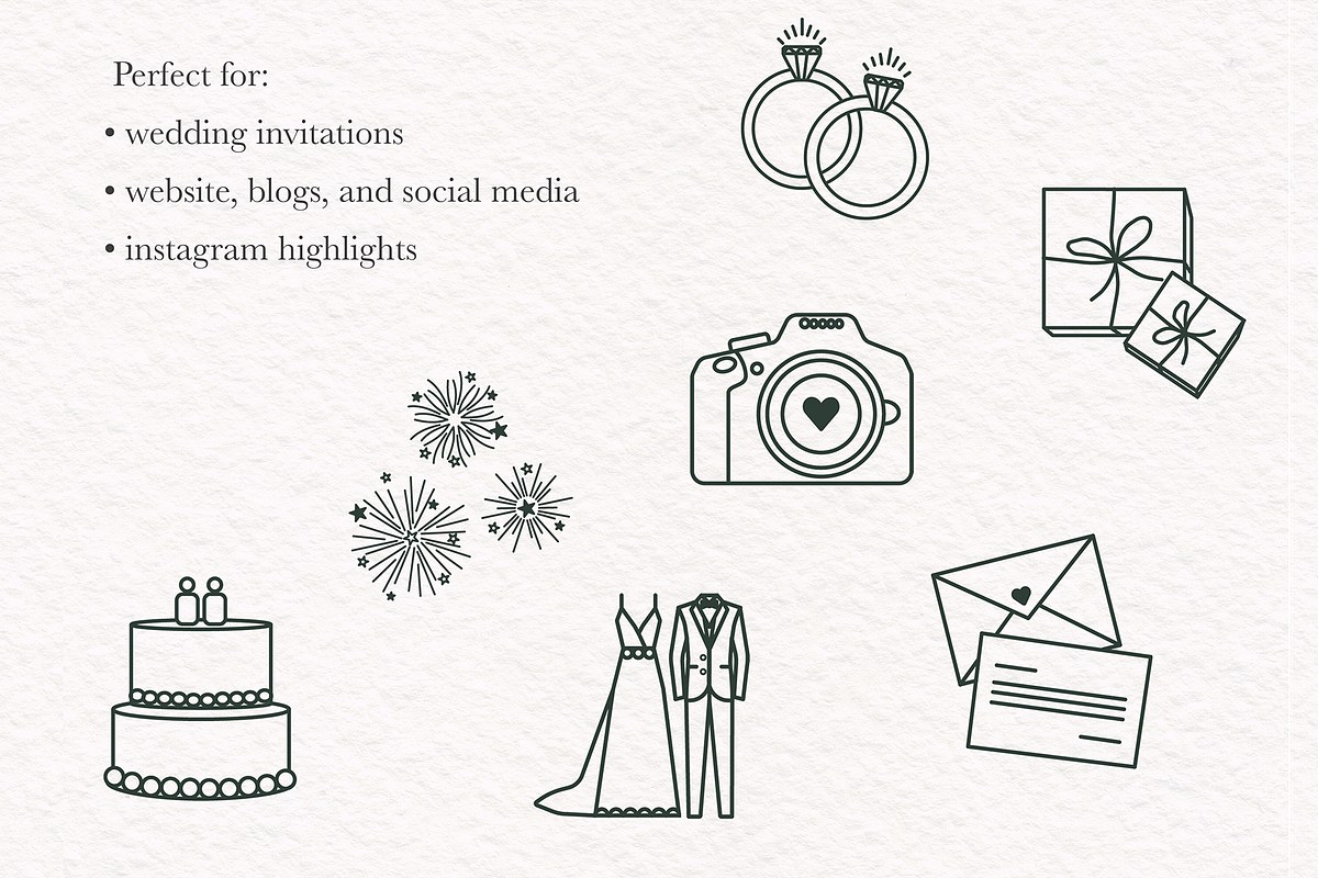 Wedding Icons, Hand Drawn Clipart SV, an Icon by ValeryDan (Photo 3 of 4)