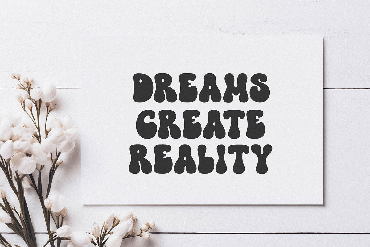 Lovely Drama Cute Groovy Font, a Handwritten Font by BarcelonaShop (Photo 9 of 10)