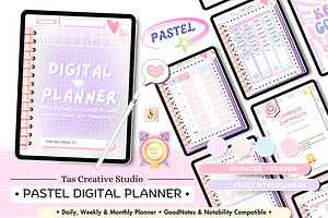 Portrait Purple Digital Planner
