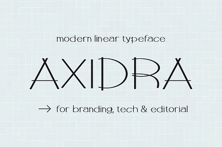Axidra - modern linear typeface, a Font by Lettra Studio