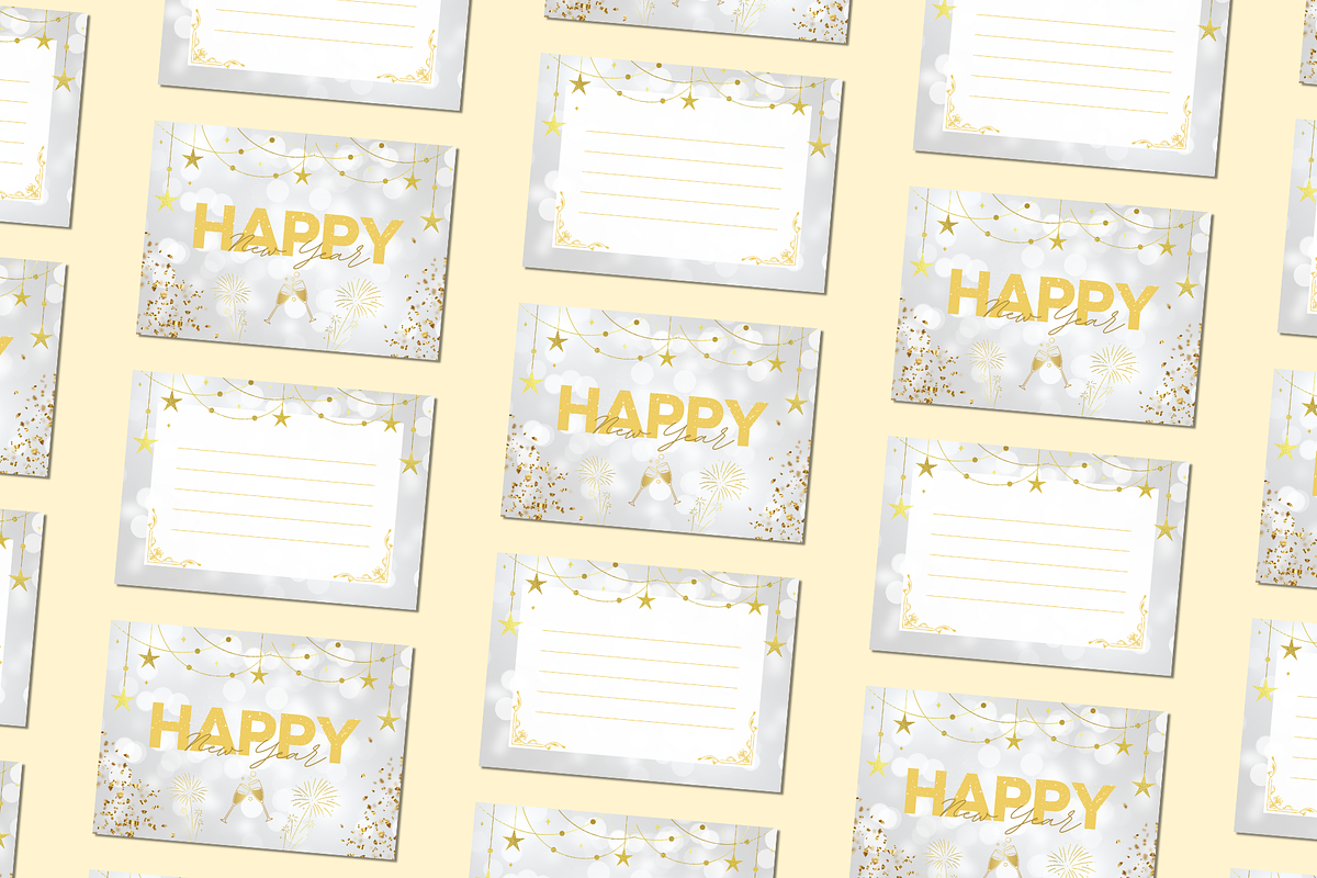 New Year GREETING CARD CANVA TEMPLAT, a Card Template by The Little Lily Studio (Photo 4 of 5)