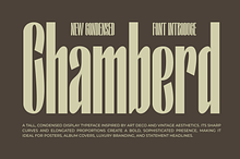 Chamberd – Luxury Condensed Typeface