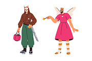 Halloween people set + patterns, a Person Illustration by Good Studio (Thumbnail 4 of 19)