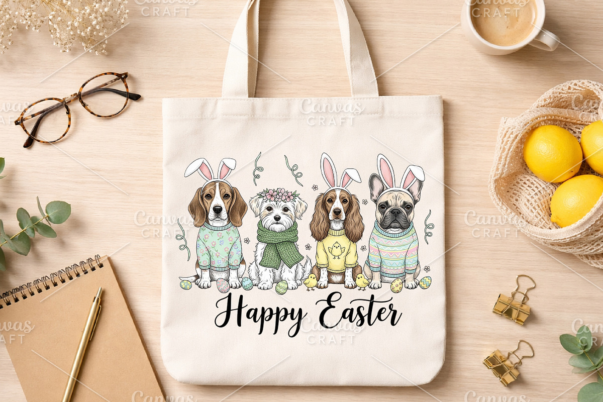 Dog Easter PNG, Happy Easter PNG, an Illustration by Canvas Craft (Photo 3 of 6)