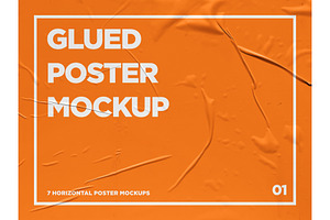 Glued Paper Poster Mockup Pack