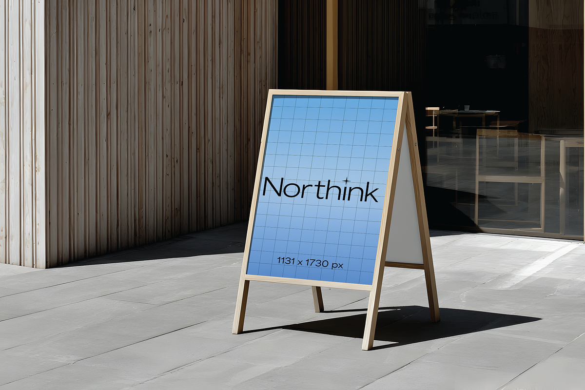 Modern Wooden Frame Sign Mockup, a Mockup by Northink (Photo 2 of 2)