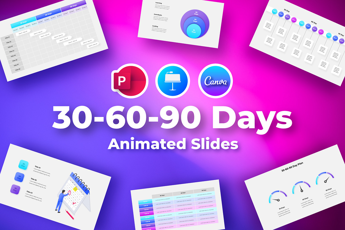 30-60-90 Days Plan Presentation, a Presentation Template by Abert (Photo 1 of 10)