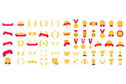 Award & Trophy Flat Icons+Canva Edit, an Object Graphic by MarkoBabii (Thumbnail 2 of 3)