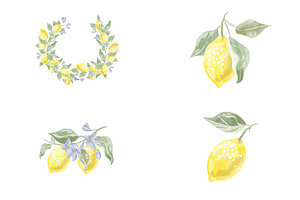 Watercolor Lemons Pack