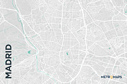 MAP SET - Pale / Turquoise - 15 Maps, a Graphic by MetroMaps (Thumbnail 8 of 16)