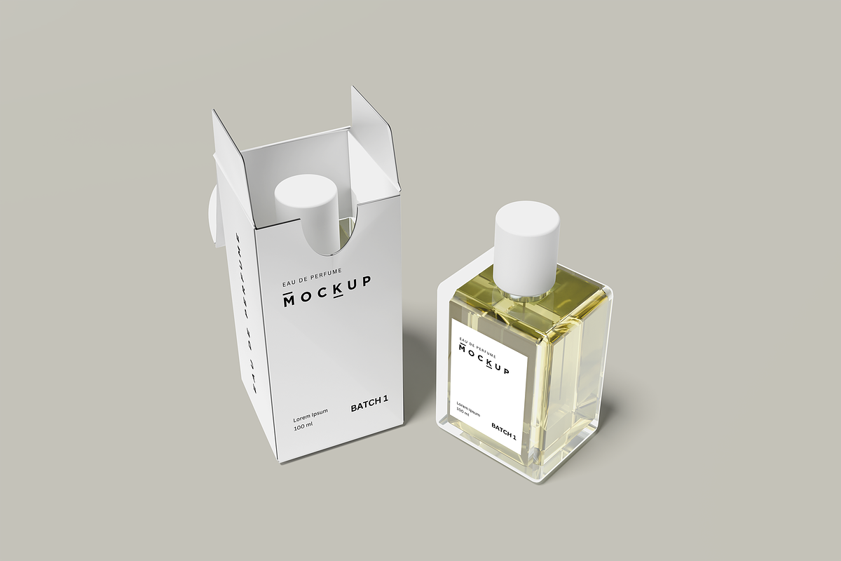 Bottle Perfume Mockup, a Packaging Mockup by xavier_studio (Photo 3 of 5)