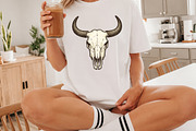 Rustic Cowboy Skull Sublimation PNG, a Seasonal Illustration by Canvas Craft (Thumbnail 3 of 6)