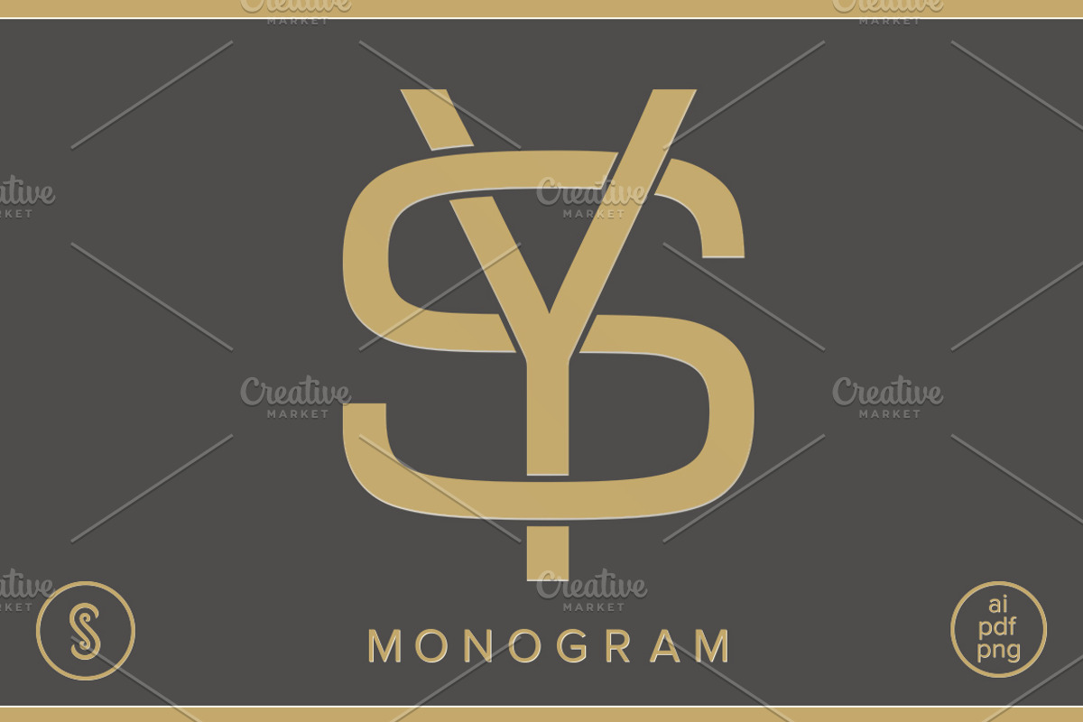 SY Monogram YS Monogram, a Branding & Logo Template by Shuler Studio