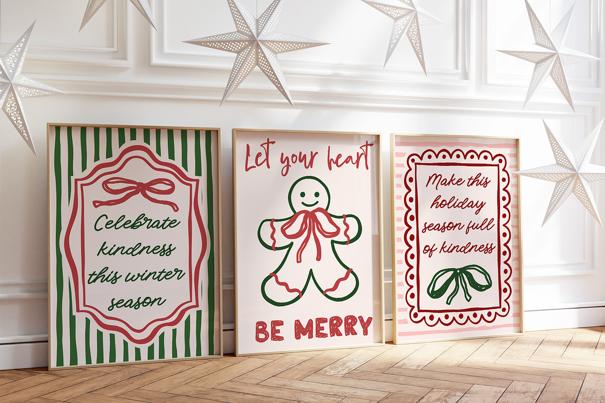 Vintage Whimsical Christmas Posters, an Object Graphic by ArtFM (Photo 3 of 14)