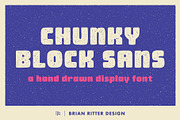 Chunky Block Sans Font, a Sans Serif Font by Brian Ritter Design (Thumbnail 1 of 6)