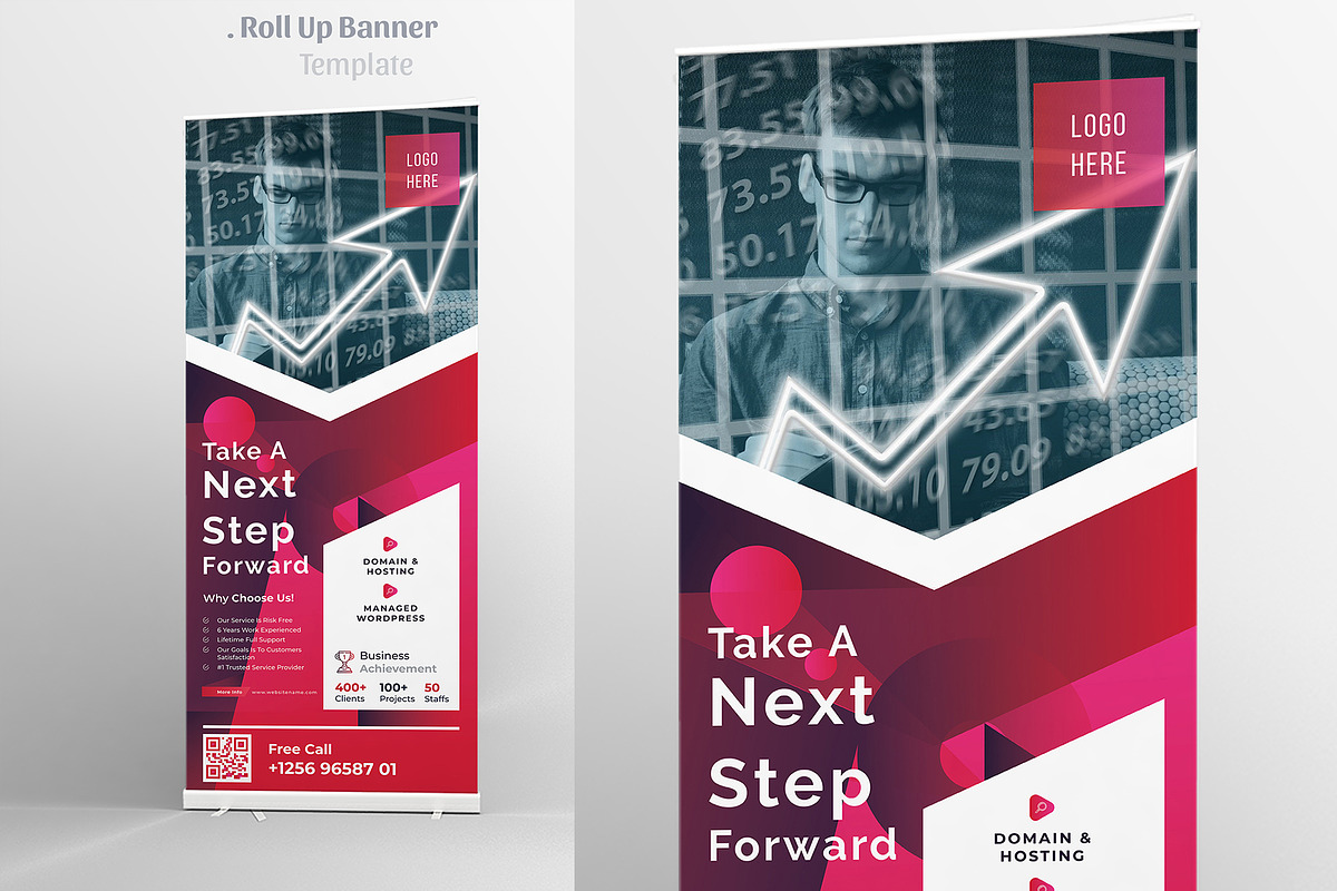 Modern Roll Up Banner Template, a Stationery Template by Tbunny (Photo 2 of 3)
